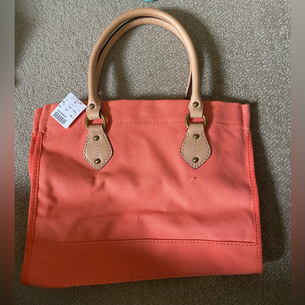 J. Crew pink tote with tags
